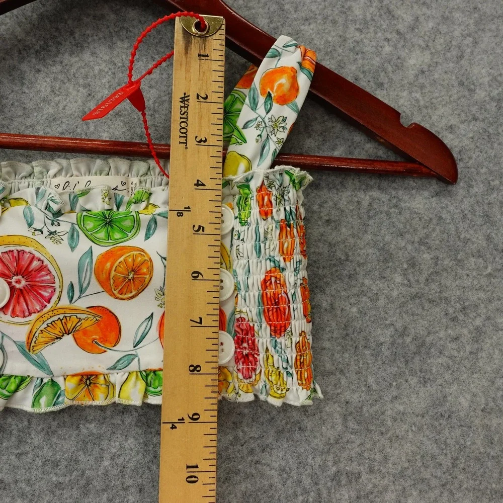 Citrus Cottage Swim Top Girls 5T White Fruit Smock Summer Resort FOR LOVE LEMONS